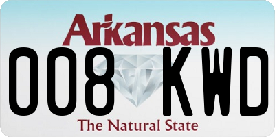 AR license plate 008KWD
