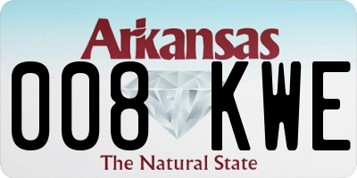 AR license plate 008KWE