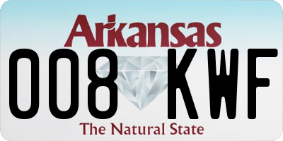 AR license plate 008KWF