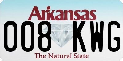 AR license plate 008KWG