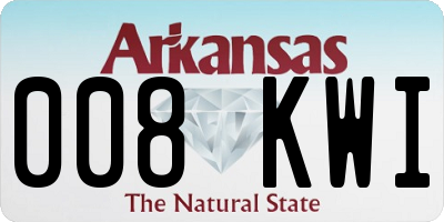 AR license plate 008KWI