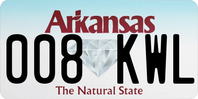 AR license plate 008KWL