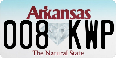 AR license plate 008KWP