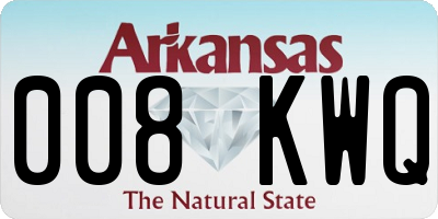 AR license plate 008KWQ