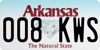 AR license plate 008KWS