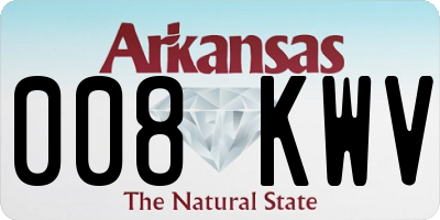 AR license plate 008KWV
