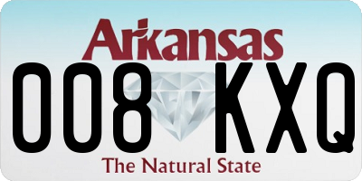 AR license plate 008KXQ