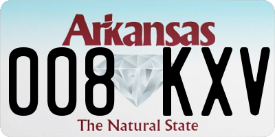 AR license plate 008KXV