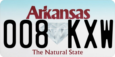 AR license plate 008KXW