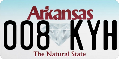 AR license plate 008KYH