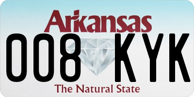 AR license plate 008KYK