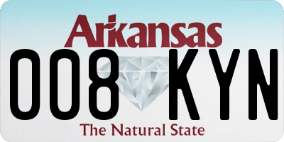 AR license plate 008KYN