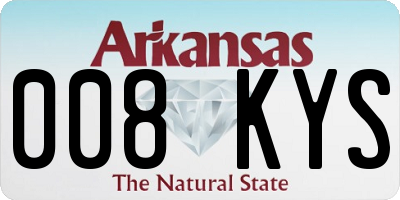 AR license plate 008KYS