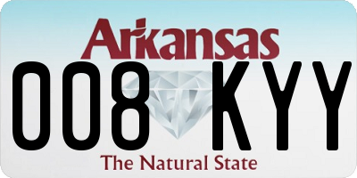 AR license plate 008KYY