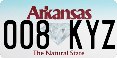AR license plate 008KYZ