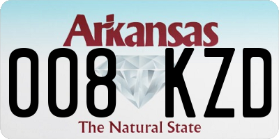 AR license plate 008KZD