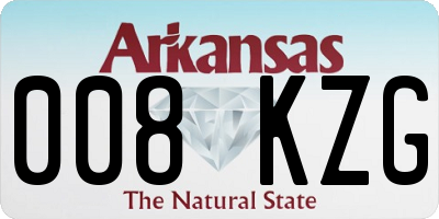 AR license plate 008KZG