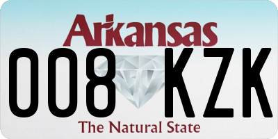 AR license plate 008KZK