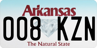 AR license plate 008KZN