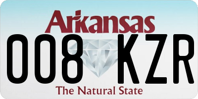 AR license plate 008KZR