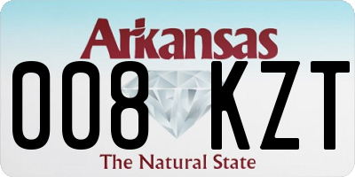 AR license plate 008KZT