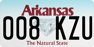 AR license plate 008KZU