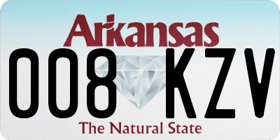 AR license plate 008KZV