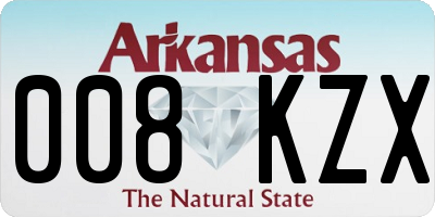 AR license plate 008KZX