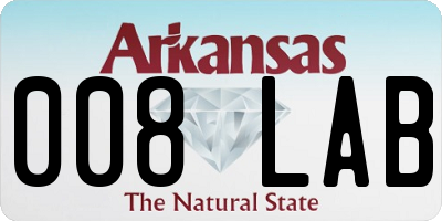 AR license plate 008LAB