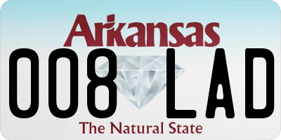 AR license plate 008LAD