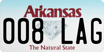 AR license plate 008LAG