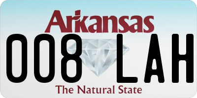 AR license plate 008LAH