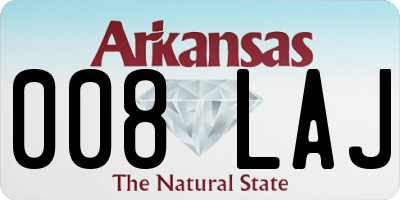 AR license plate 008LAJ
