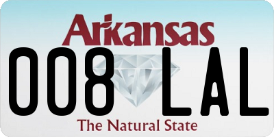 AR license plate 008LAL
