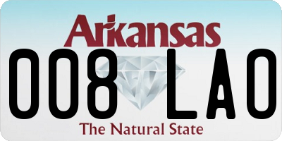 AR license plate 008LAO
