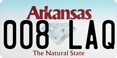 AR license plate 008LAQ