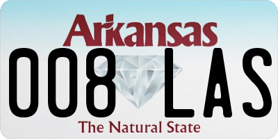 AR license plate 008LAS