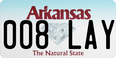 AR license plate 008LAY