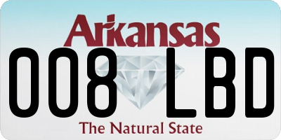 AR license plate 008LBD