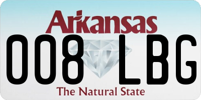 AR license plate 008LBG