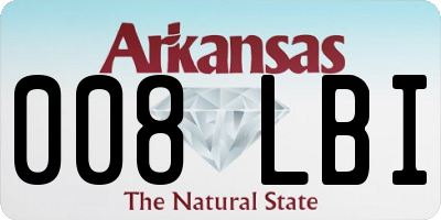 AR license plate 008LBI