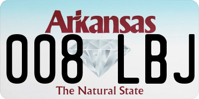 AR license plate 008LBJ