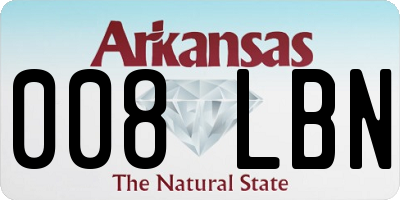 AR license plate 008LBN