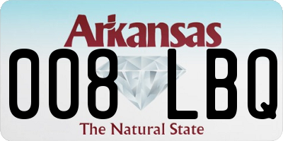 AR license plate 008LBQ