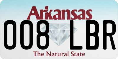 AR license plate 008LBR