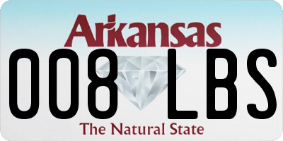 AR license plate 008LBS