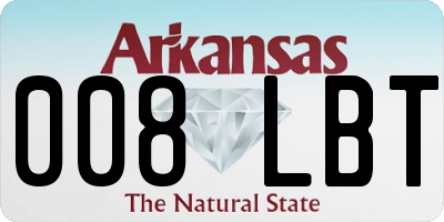 AR license plate 008LBT
