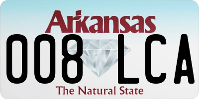 AR license plate 008LCA