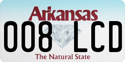 AR license plate 008LCD