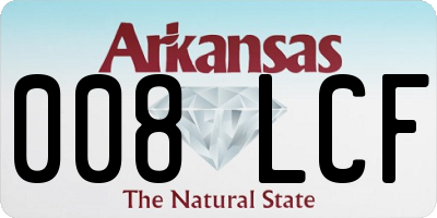 AR license plate 008LCF